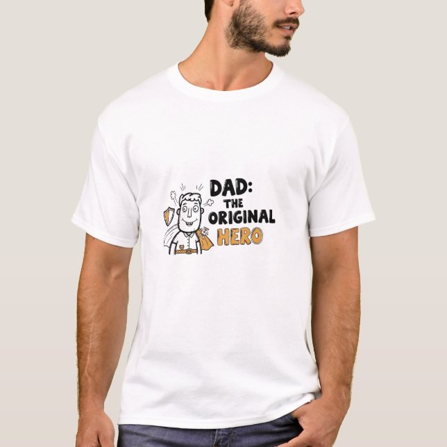 Pappa det ursprungliga Hero Fars dag T Shirt (Framsida)