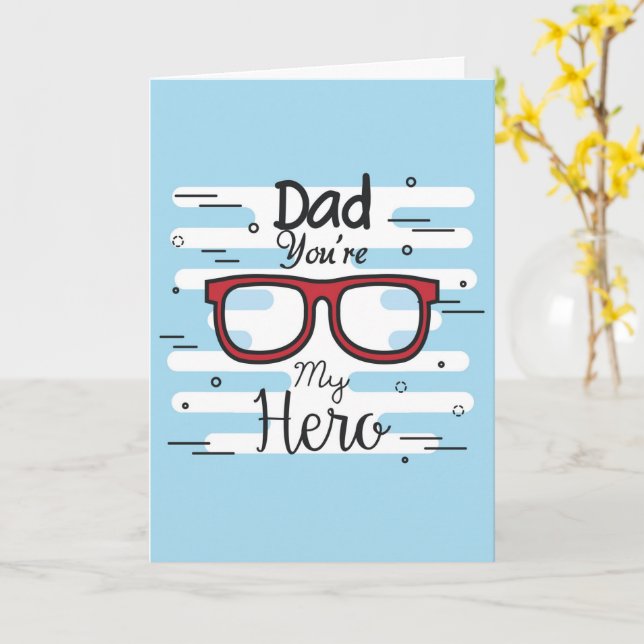 Pappa din Hero Kort (Gul blomma)