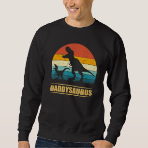 Pappa Dinosaur Daddysaurus 2 Kids Fars dag Fo Lång Ärmad Tröja