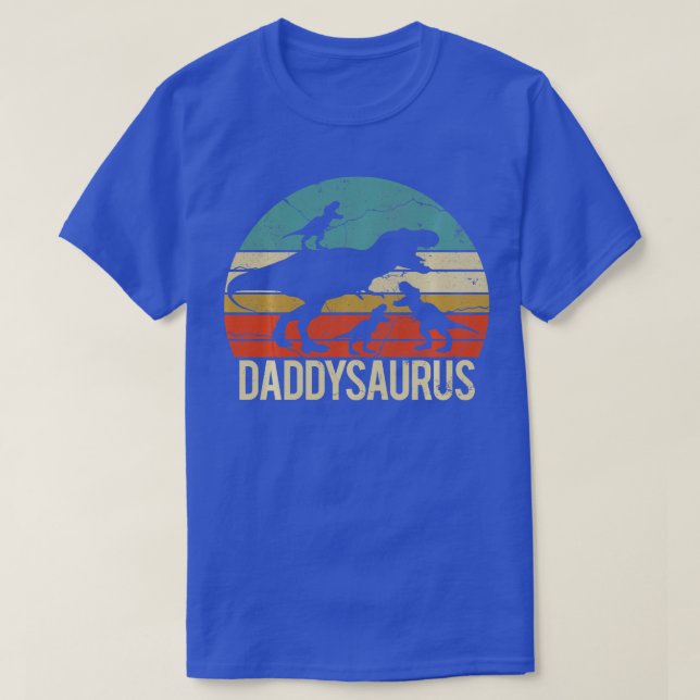 Pappa Dinosaur Daddysaurus 3 tre Kids julafton chr T Shirt (Design framsida)