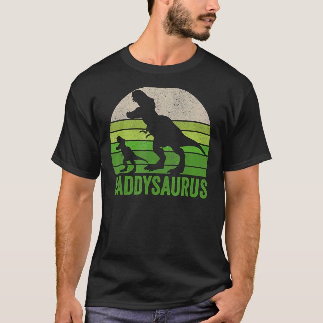 Pappa Dinosaur Daddysaurus Fars dag T Shirt (Framsida)