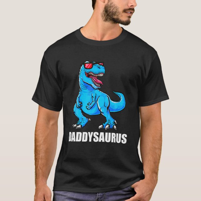 Pappa Dinosaur Daddysaurus t Manar Pappa Dinosauer Shirt (Framsida)