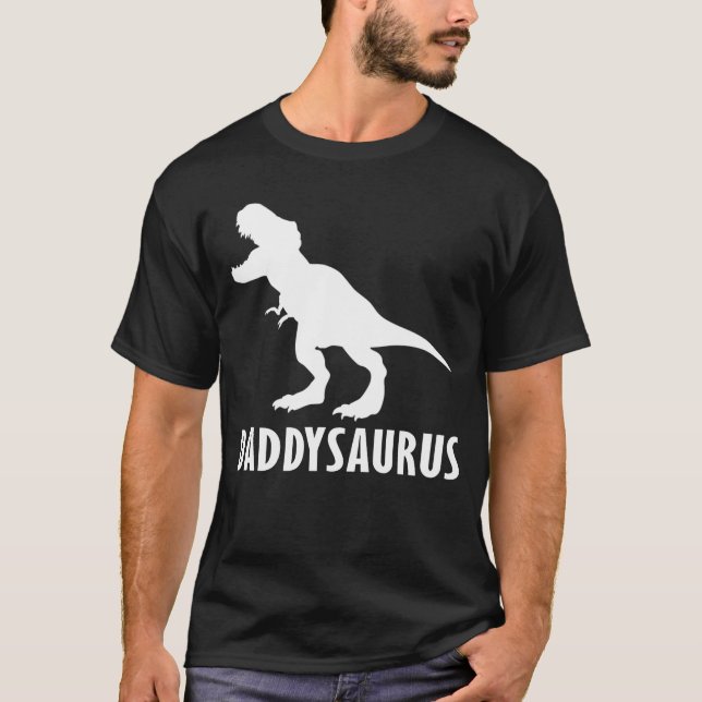 pappa dinosaur fars dag t shirt (Framsida)