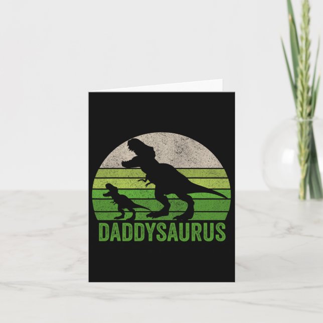 Pappa Dinosaur Pappa Roligt Fars Dag Present Kort (Framsida)