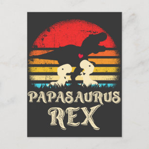 Pappa Dinosaur Rex Roliga Kräldjur Barn Vykort
