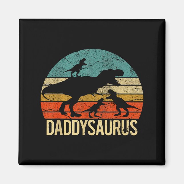 Pappa Dinosaurie Daddysaurus 3 Tre Barn Jul Chris Magnet (Framsidan)