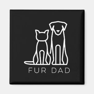Pappa Djurälskare Cat Hund Make Funny Far Da Magnet