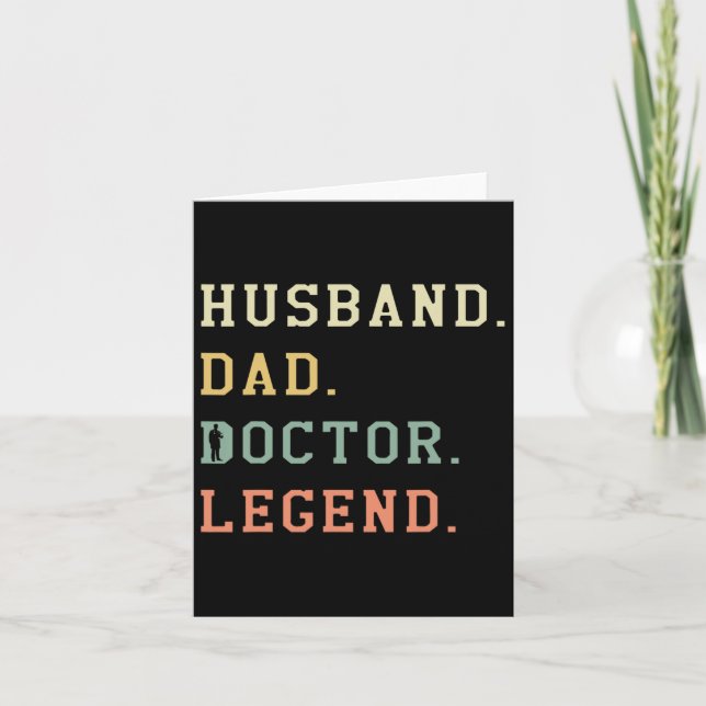 Pappa Doktor Legend Retro Medicinsk läkare Kort (Framsida)