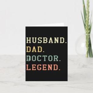 Pappa Doktor Legend Retro Medicinsk läkare Kort