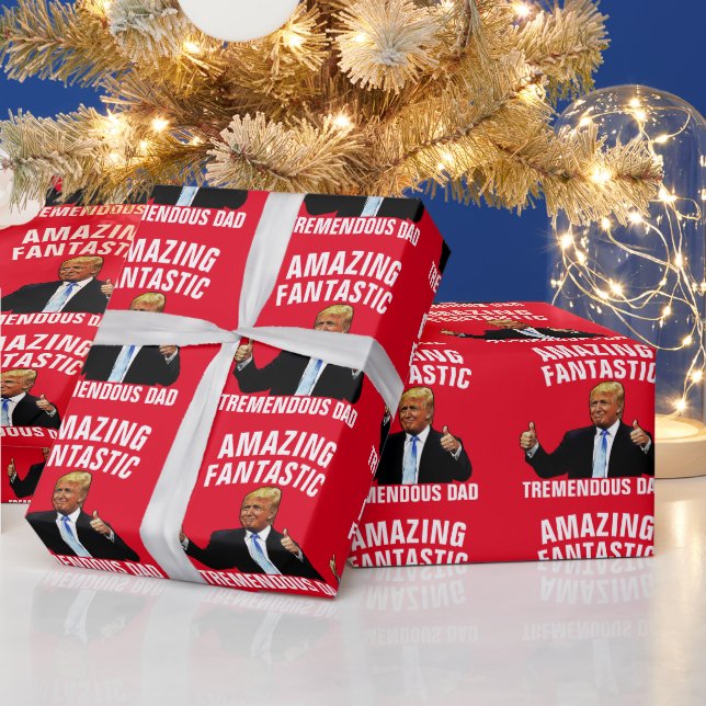 PAPPA DONALD TRUMP CHRISTMAS WRAPPING PAPPER PRESENTPAPPER (Helgdagar)
