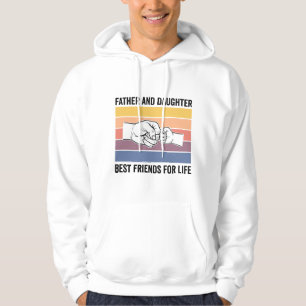 Pappa Dotter Bästa Vänner för Livet Vintage Desi Hoodie