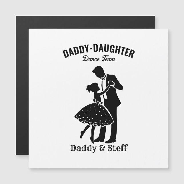Pappa-Dotter-dansgrupp (4) T-Shirt (Fram/baksida)