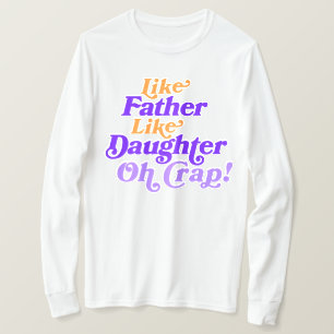 Pappa Dotter Duo Funny Gift för Far pappa T Shirt