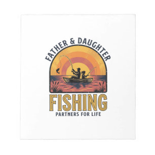 Pappa Dotter Fiske Partners för Livet T-Shirt De Anteckningsblock