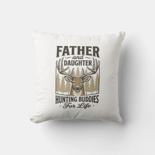 Pappa Dotter Jaktkompisar Hjort Tröja Design_ Kudde