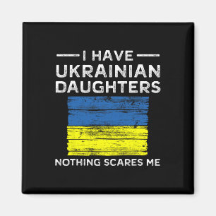 Pappa Dotter Tröja Inget Skrämmer Mig Ukrainsk Mam Magnet