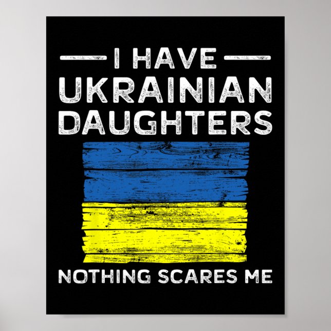 Pappa Dotter Tröja Inget Skrämmer Mig Ukrainsk Mam Poster (Framsidan)