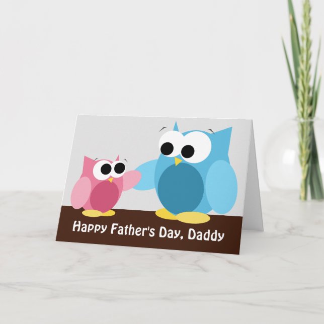 Pappa & Dotter Uggla - Fars dag Card Kort (Framsida)