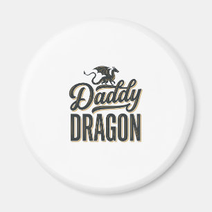 Pappa Drak Vägggravyr T-Shirt Design_1 Magnet