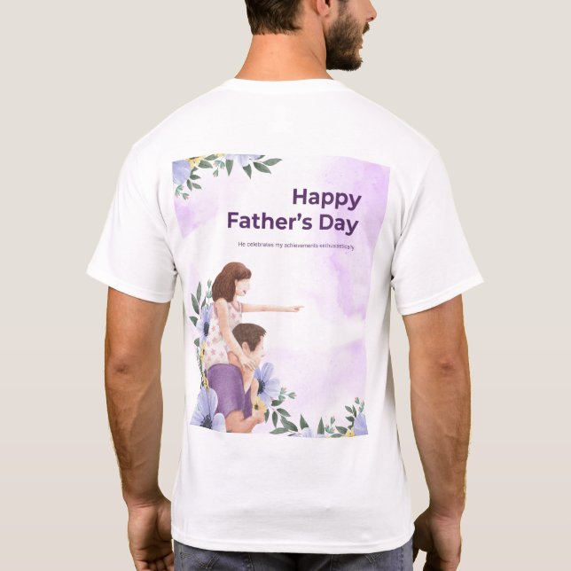 Pappa: Drivs av kaffe och kärlek T Shirt (Baksida)