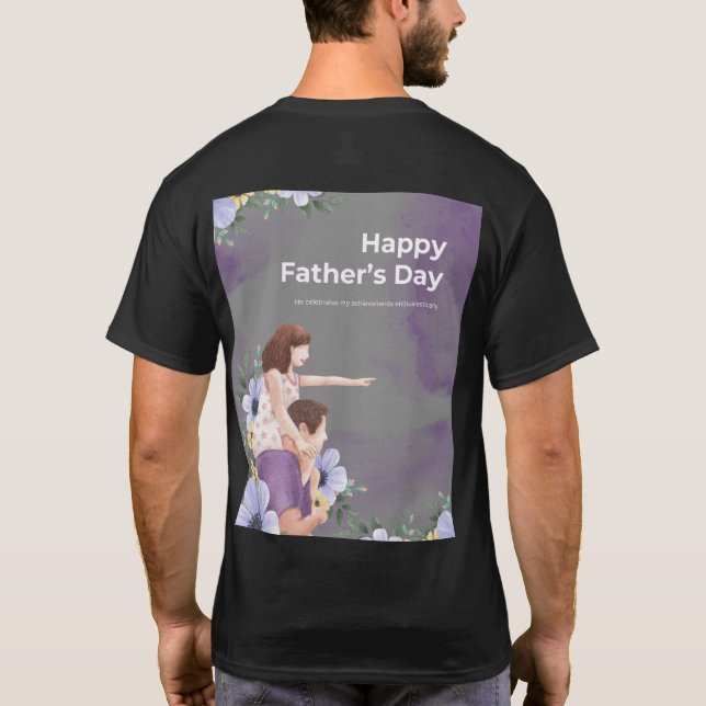 Pappa: Drivs av kaffe och kärlek T Shirt (Baksida)