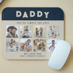 Pappa, du är bara den bästa fotokollagen<br><div class="desc">Pappa Du är helt enkelt den bästa Personligen för fotokollage - Anpassade namn på fotomall i musknappen - har åtta av dina favoritfoton med texten "Pappa you are only the best" i modern skripttypografi. Anpassa nedan med anpassningsbarna och namn. Perfekt till pappa för födelsedag, jul, helgdagar och Fars dag. Designad...</div>