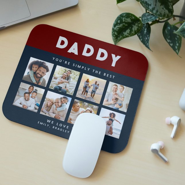 Pappa, du är bara den bästa fotokollagen musmatta (Skapare uppladdad)