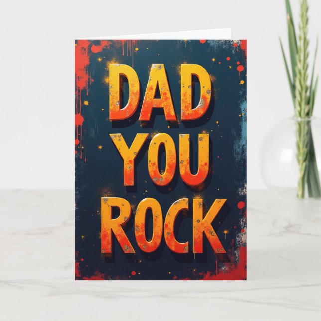 Pappa Du Är Bäst Fars Dag Modern Design Helgkort (Framsida)