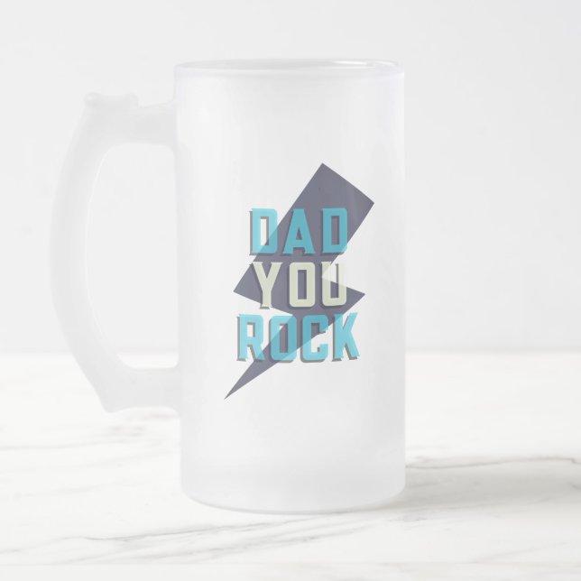 Pappa du är bäst Frostad Glas Mugg (Vänster)