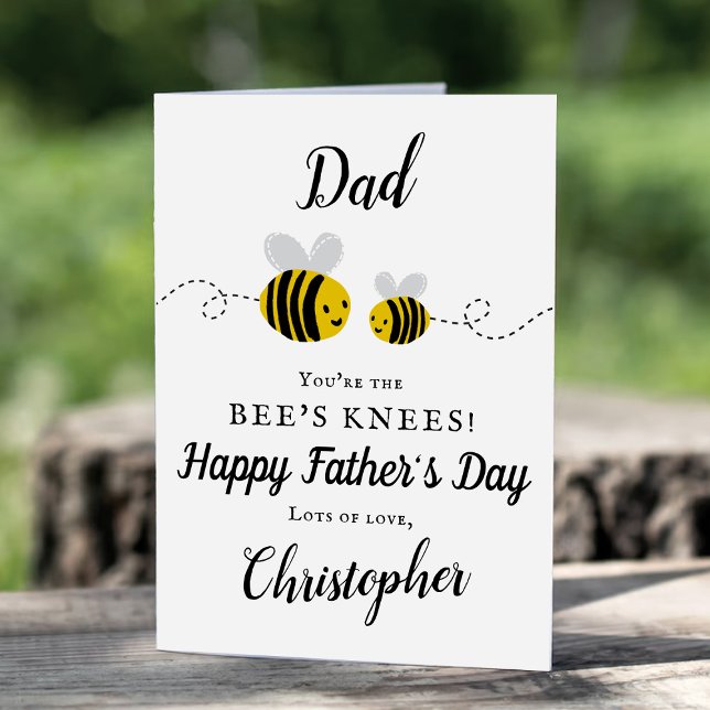 Pappa Du är Bees Knees Fars dag-foto Kort (Skapare uppladdad)