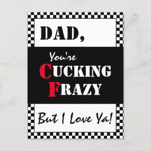 Pappa Du är Cucking Frazy LYCKLIG FARS DAG Vykort