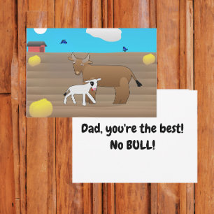 Pappa Du är den bästa Inget skitsnack Fars dag Kort