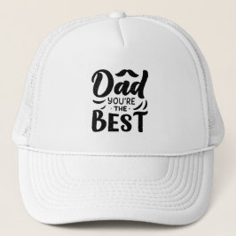 Pappa Du Är Den Bästa Svart Vitt Fars Dag Keps