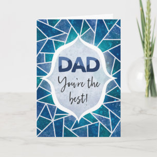 Pappa Du är den bäste Grattis på fars dag Blå Kort