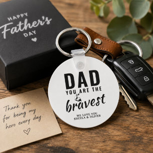 Pappa, du är den modigaste faderns dag nyckelring