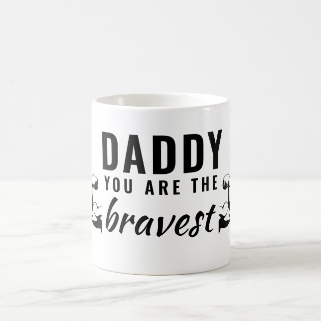Pappa, du är den modigaste fars dag kaffemugg (Center)