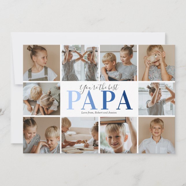 Pappa Du Är Det Bästa Fotot Julkort (Framsida)