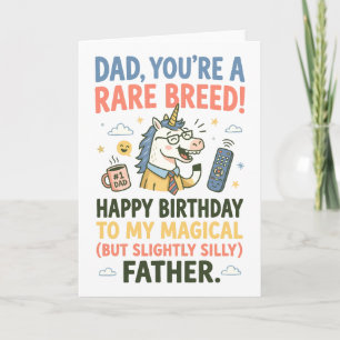 Pappa, du är en sällsynt ras Fars dag födelsedag Kort
