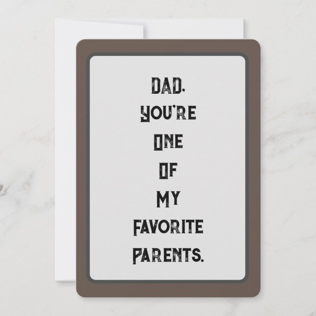 PAPPA, du är ett av mina favoritföräldralösa kort (Framsida)