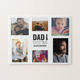Pappa Du är Fantastisk Photo Collage Personlig Pussel