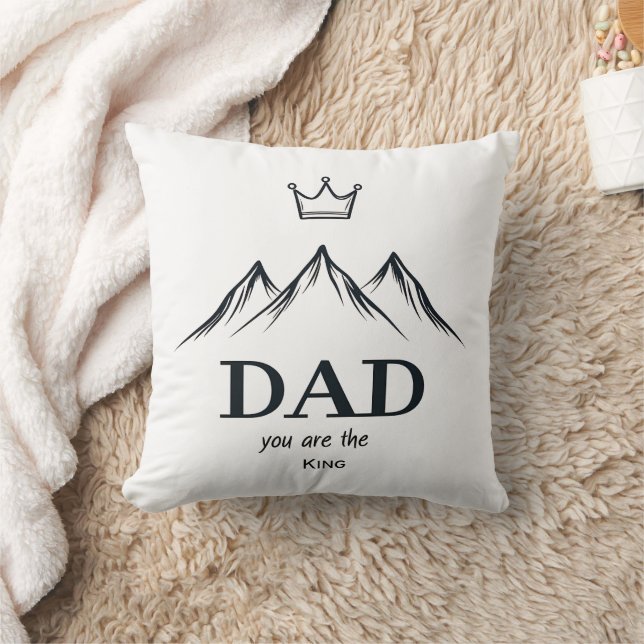 "Pappa, du är Kung" Dekorativ kudde (Filt)