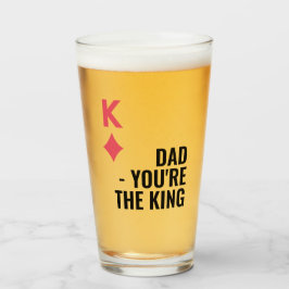 Pappa Du är Kung Poker Fars dag Beer Glaskopp