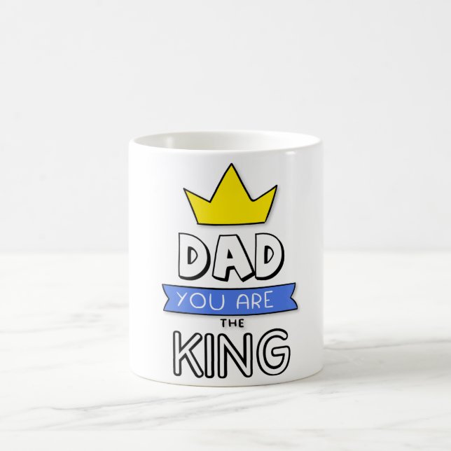 Pappa, du är kungen Fars dag-mugg Kaffemugg (Center)