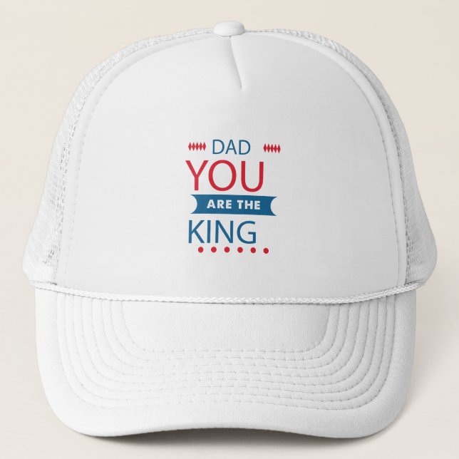 Pappa Du Är Kungen Typografi Hatt Keps (Framsida)