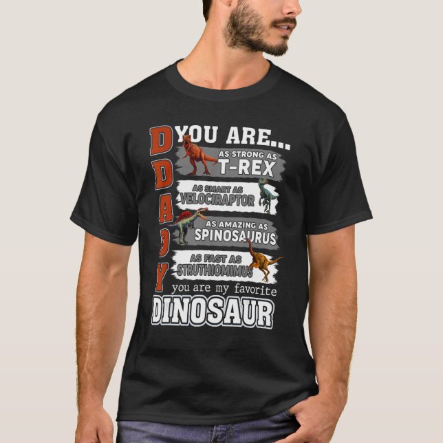 Pappa, du är lika stark som Rex Fars dag-barn T Shirt (Framsida)
