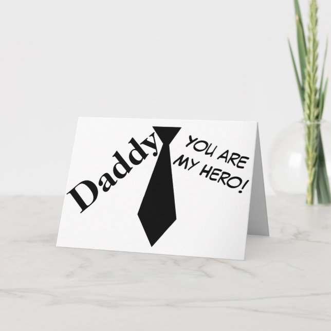 Pappa Du är min hjälte Fars dag Kort (Framsida)