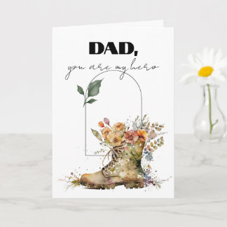 Pappa du är min hjälte Glad fars dag Kort