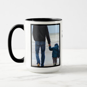 Pappa-du är min hjältefoto/text med två toner mugg