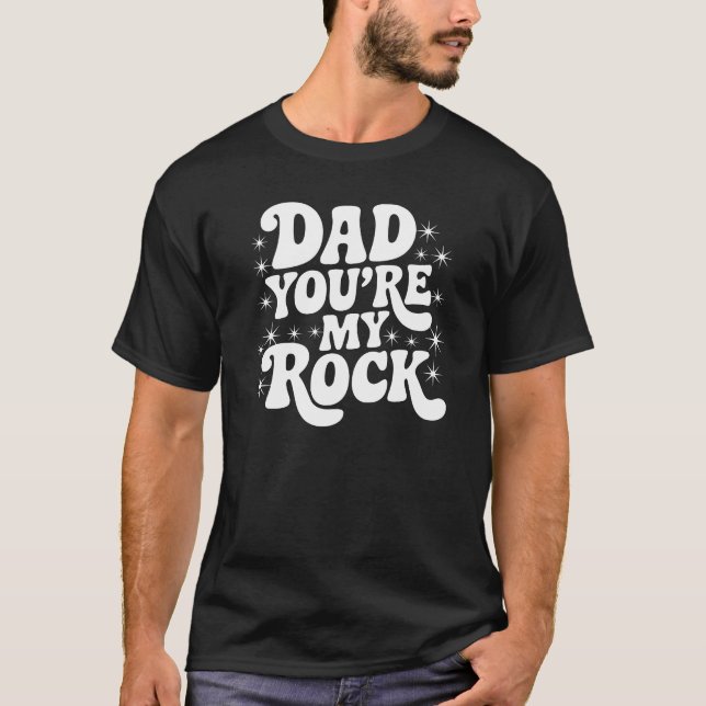 Pappa, du är min klippa - Solid Stöd Edition T Shirt (Framsida)