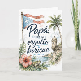 Pappa Du Är Min Puertoricanska Stolthet Fars Dag Kort